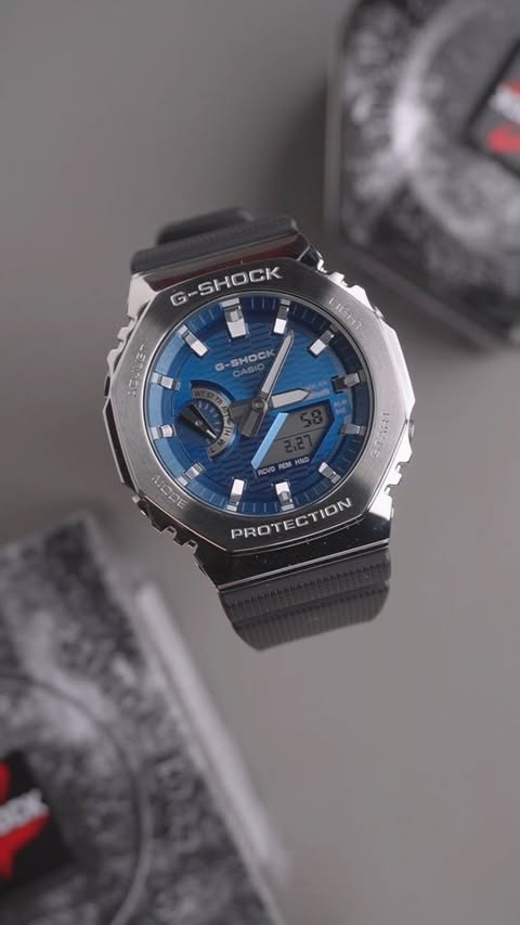 Instagram post by @ticktocktreasures.in for G-SHOCK. Caption reads: I love G-Shock Squares more than the octagonal....