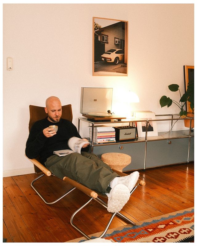 Instagram post by @smnstr_ for Wall of Art. Caption reads: Saturdays with good coffee and Mac Miller 🦦 
All....