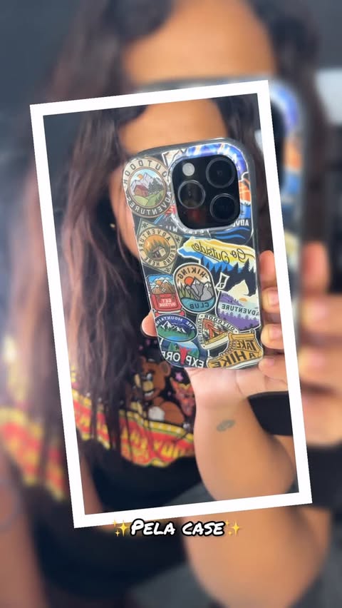 Instagram post by @kimysales_ for Pela Case. Caption reads: Cute and compostable cases from @pelacase 🥰💕 for....