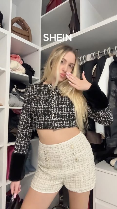 Instagram post by @tikunannn for collAble. Caption reads: [...] the link in my bio 🛍️ @sheinofficial....