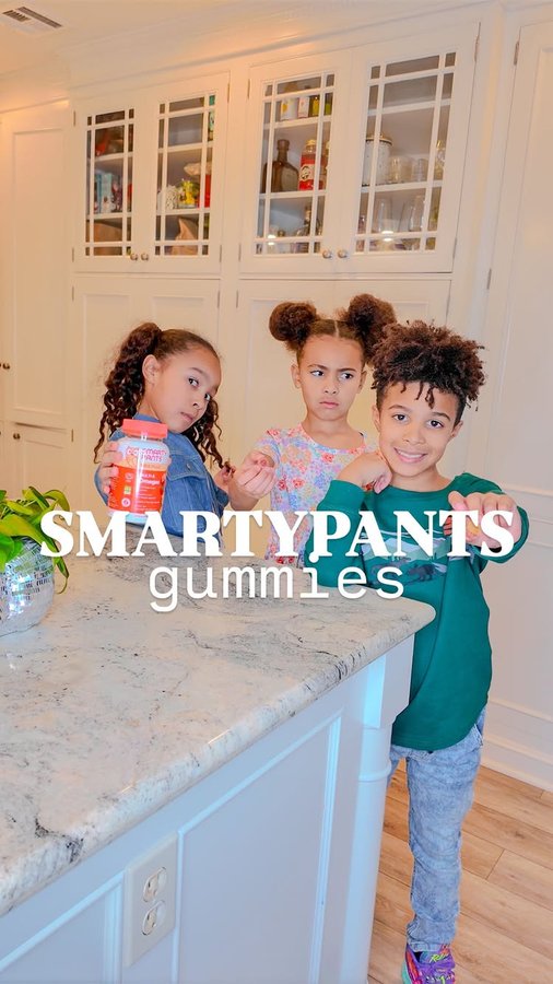 Instagram post by @thekerripaul for SmartyPants Vitamins. Caption reads: Y’all know life gets extra wild when you’re a mom....