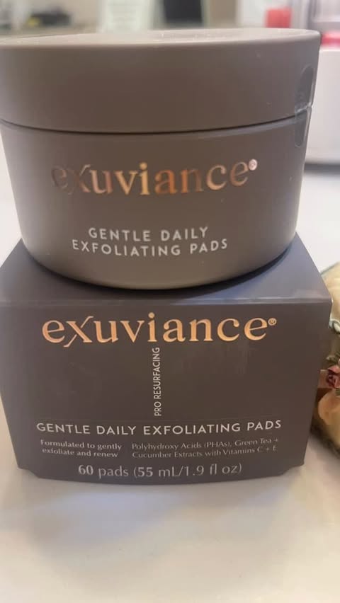 Instagram post by @plans2911 for Exuviance. Caption reads: I love the Exuviance line of skincare. I have just....