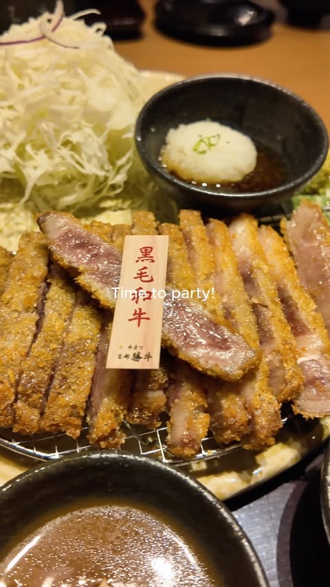 Instagram post by @mr.sasuke_japan for Gyukatsu Kyoto Katsugyu. Caption reads: The perfect first or last meal in Japan. I ordered....