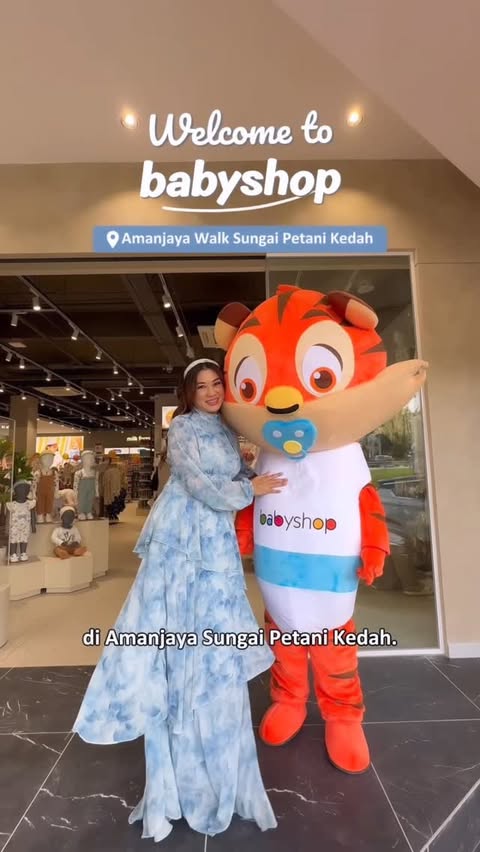Instagram post by @nur_risteena for Babyshop. Caption reads: Hi guys! Ris nak share baru-baru ni Ris pergi....