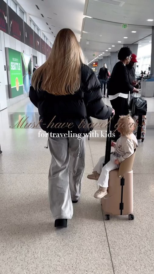 Instagram post by @nataliiabyk for MiaMily. Caption reads: In love with this @miamily_official carry-on....