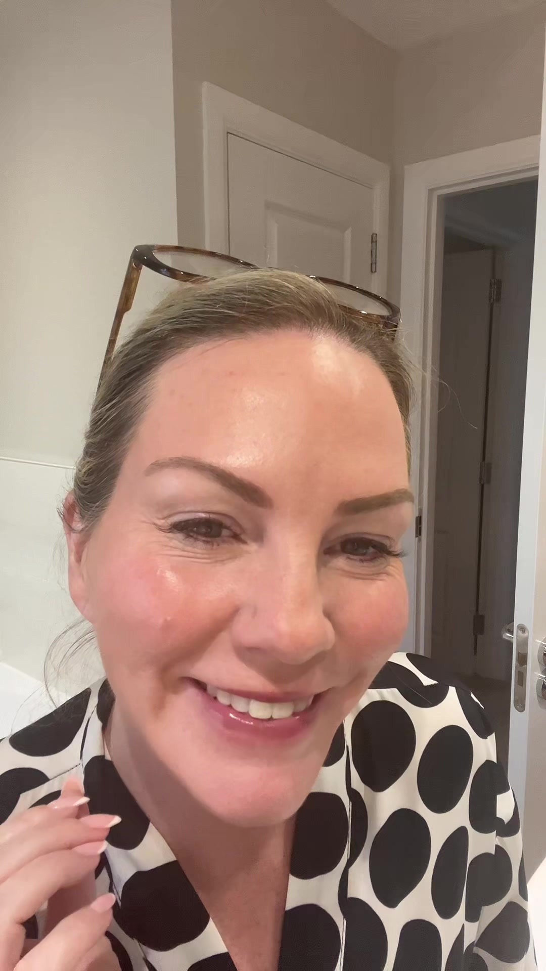 TikTok post by @jacqd33 for Meroda Cosmetics. Caption reads: [...] up routine as a 50yr old using @Meroda....