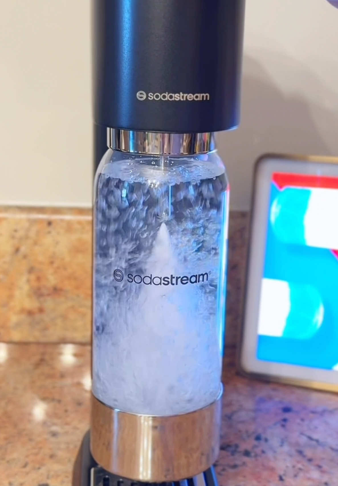 TikTok post by @targetbabefinds for SodaStream. Caption reads: [...] sparkling drink ✨ I made this using my....