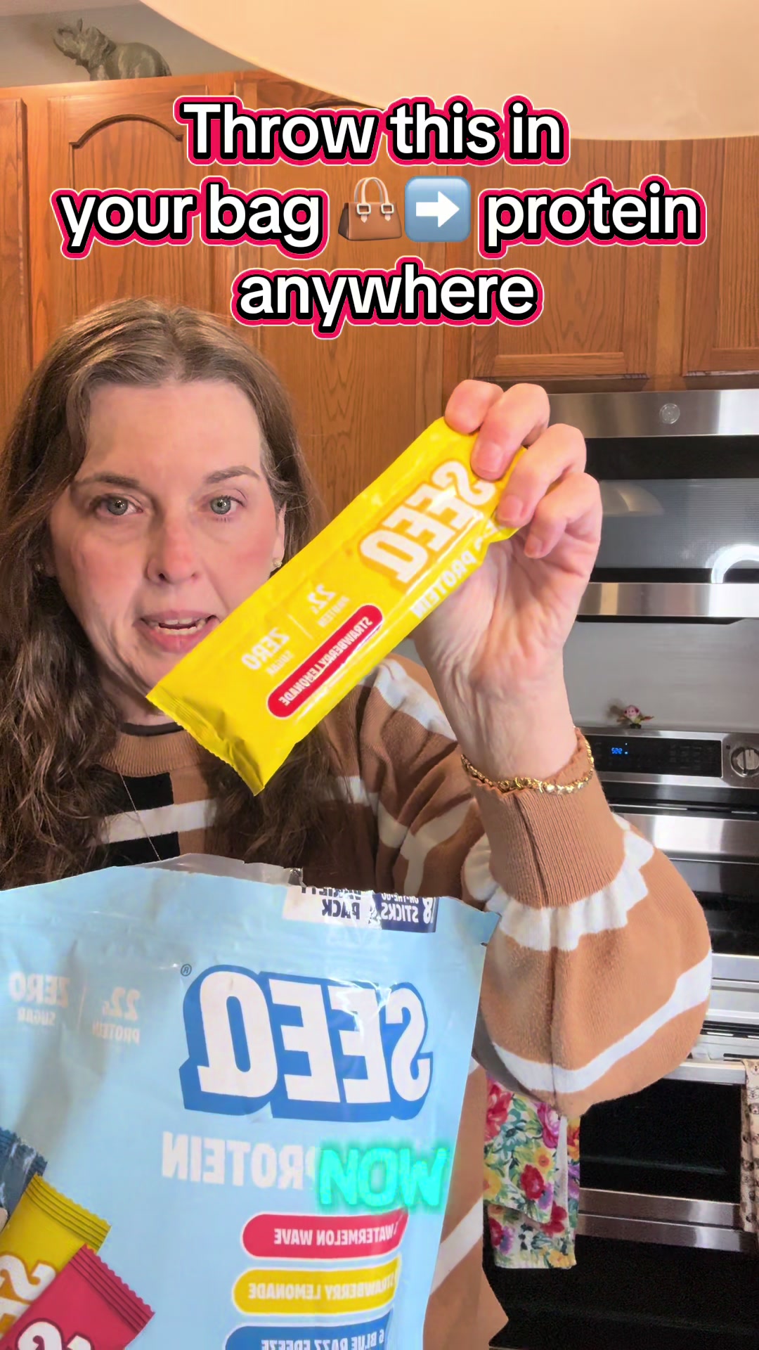 TikTok post by @spillthetea2479 for SEEQ SUPPLY. Caption reads: Loving these individual @SEEQ SUPPLY protein....