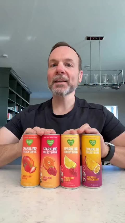 Instagram post by @anidasthefoodie for So Good So You. Caption reads: #ad The new @sogoodsoyou Sparkling Energy drinks....