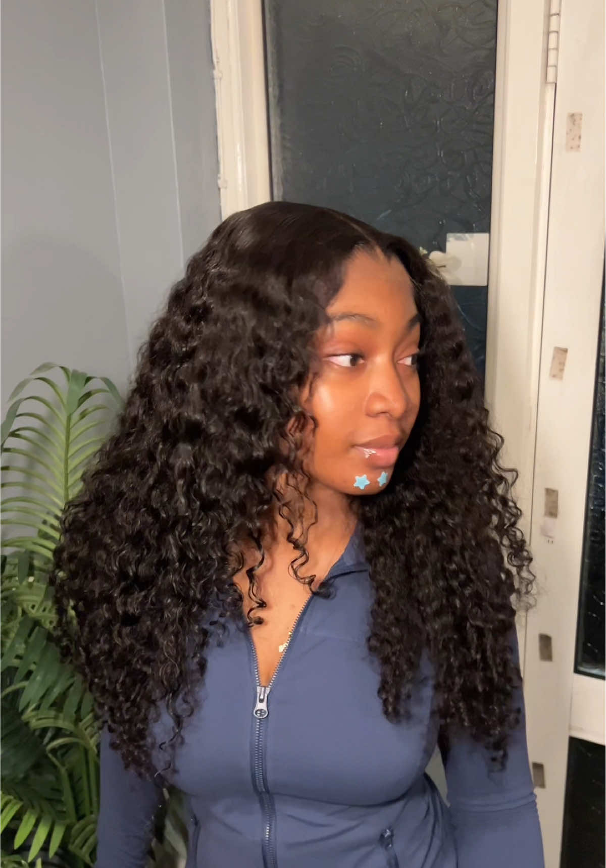 TikTok post by @kelly_monova for Megalook. Caption reads: @Megalookhair 24 inch 13x6 Three-Go™ Glueless Wig....