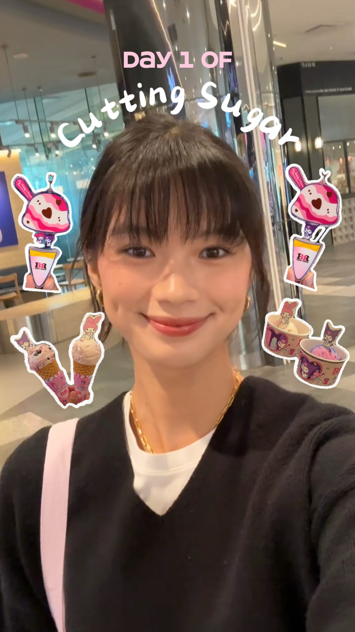 Instagram post by @wongzzii for Baskin-Robbins. Caption reads: Fr I’m cutting sugar 🙂‍↕️🍰

Baskin Robbins just....