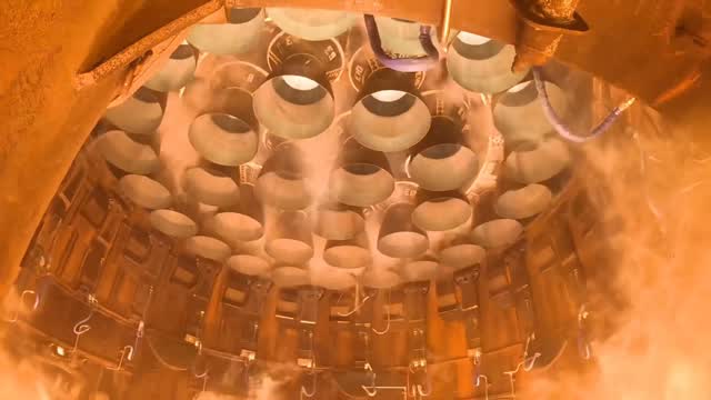 Instagram post by @spacex_spacenews for SpaceX. Caption reads: 33 Raptor engines powering the Super Heavy booster....