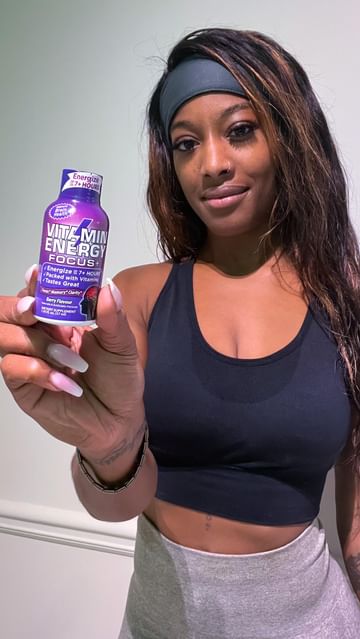 Instagram post by @ariabennettwwe for Vitamin Energy. Caption reads: Invest your time and energy on  what matters ! I....