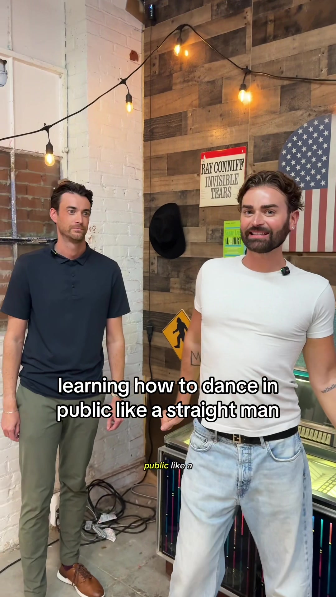 TikTok post by @kaicameronisacelebrity for Loop Earplugs. Caption reads: day 40: dancing in public with @LoopEarplugs....