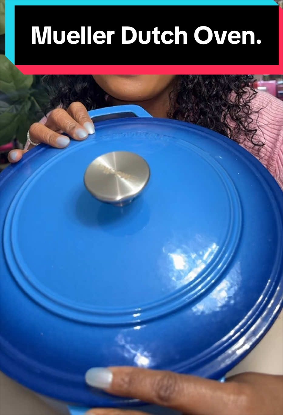 TikTok post by @cookingwithginayoung for Mueller Home. Caption reads: A good Dutch oven changes everything in the....
