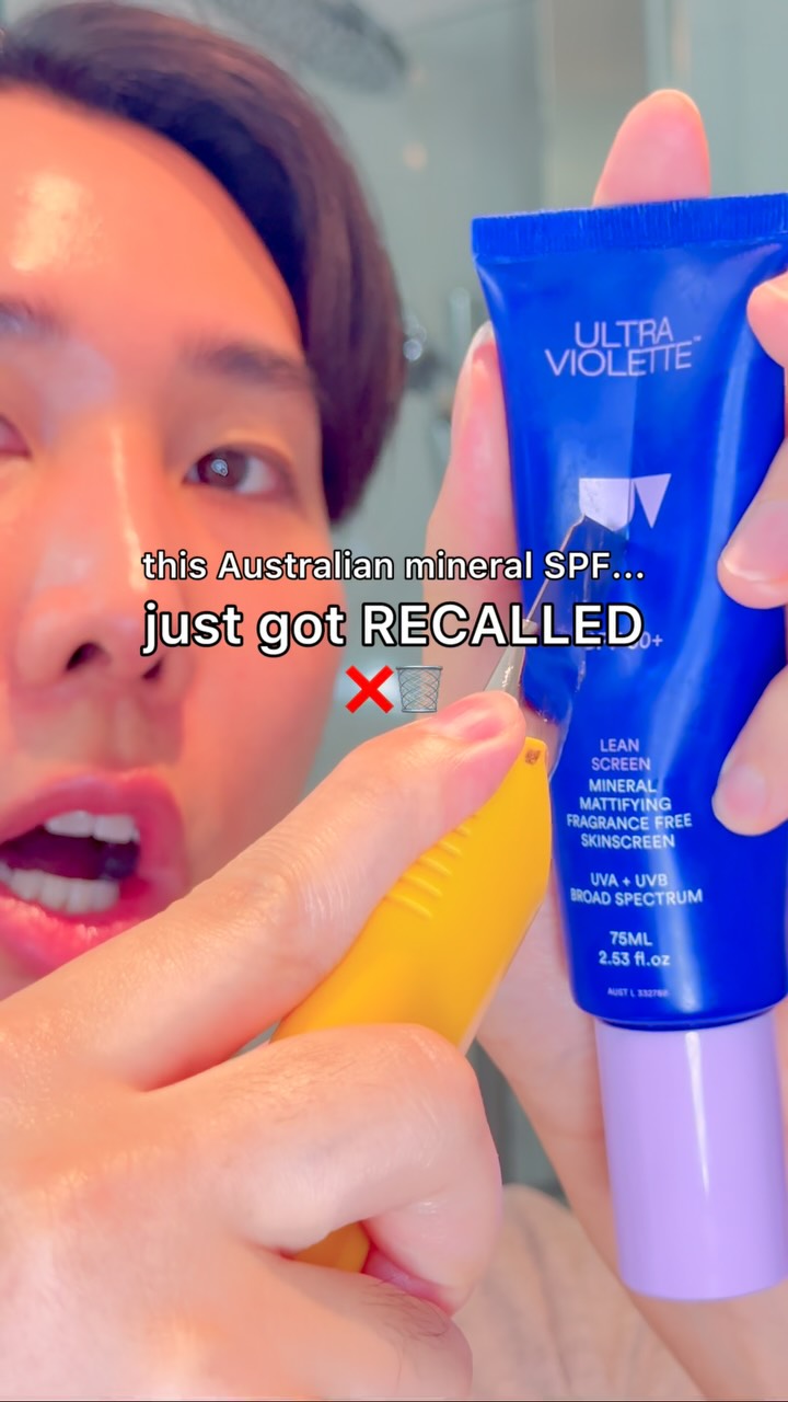 Instagram post by @myskinisglass for Ultra Violette. Caption reads: 👀👇🏻who's following the new SPF-gate saga and....