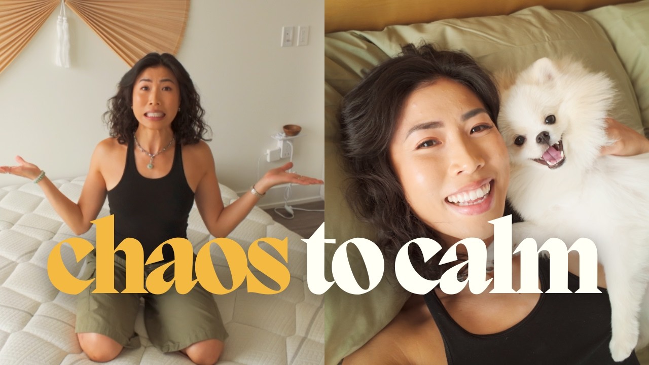 YouTube post by @artofannaa for Silk & Snow. Caption reads: transforming my bedroom from stress-inducing →....