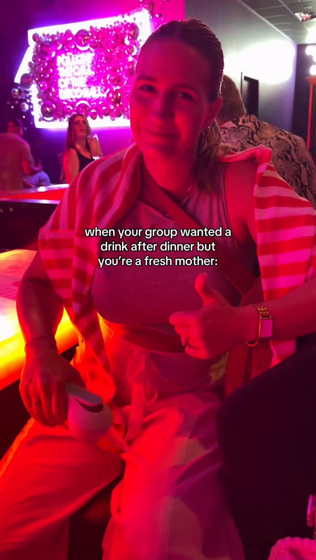 Instagram post by @abigailghoward for willowpump. Caption reads: one sec, gotta pump real quick

I’m not a drinker,....