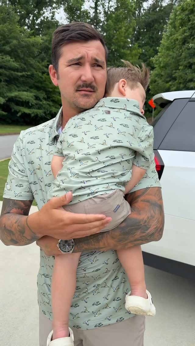 Instagram post by @southernlawndaddy for BURLEBO. Caption reads: Skies out, thighs out. @burlebo shorts are hands....