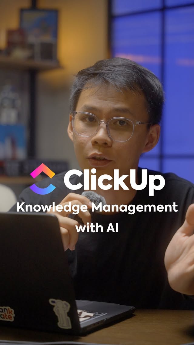 Instagram post by @bryanlyt for ClickUp. Caption reads: [...] Here’s why you might want to consider....