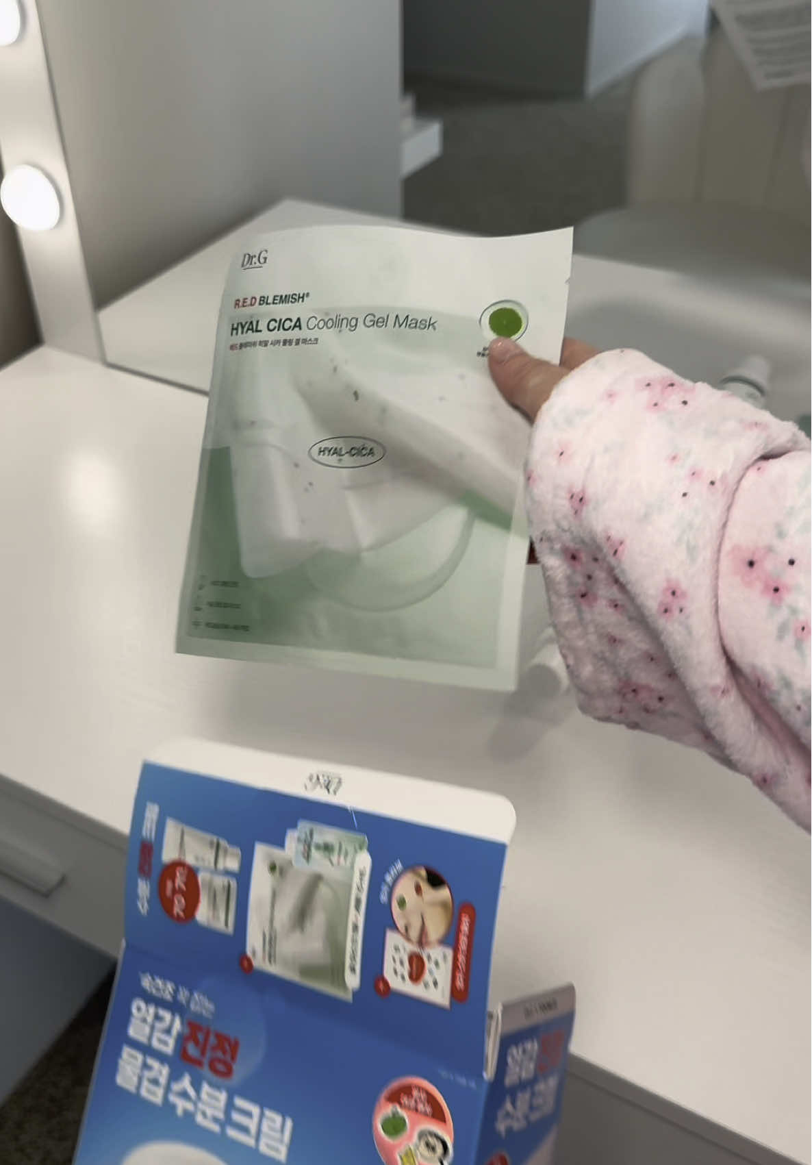 TikTok post by @annaschottin for Dr.G. Caption reads: Shop this skincare set in my bio, exclusively in....