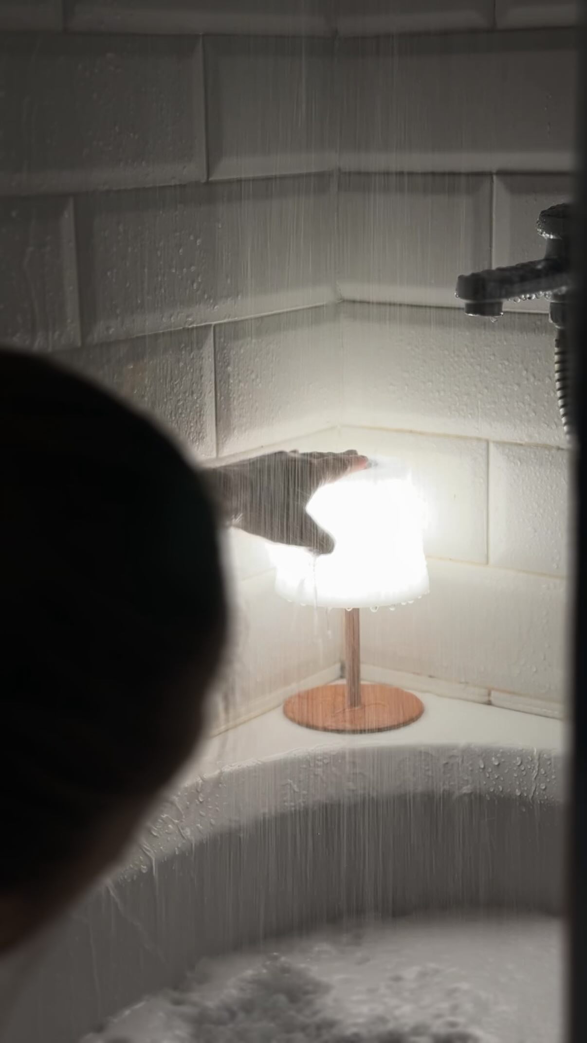 Instagram post by @parv_stylee for EZVALO. Caption reads: Just found my new shower essential — the....