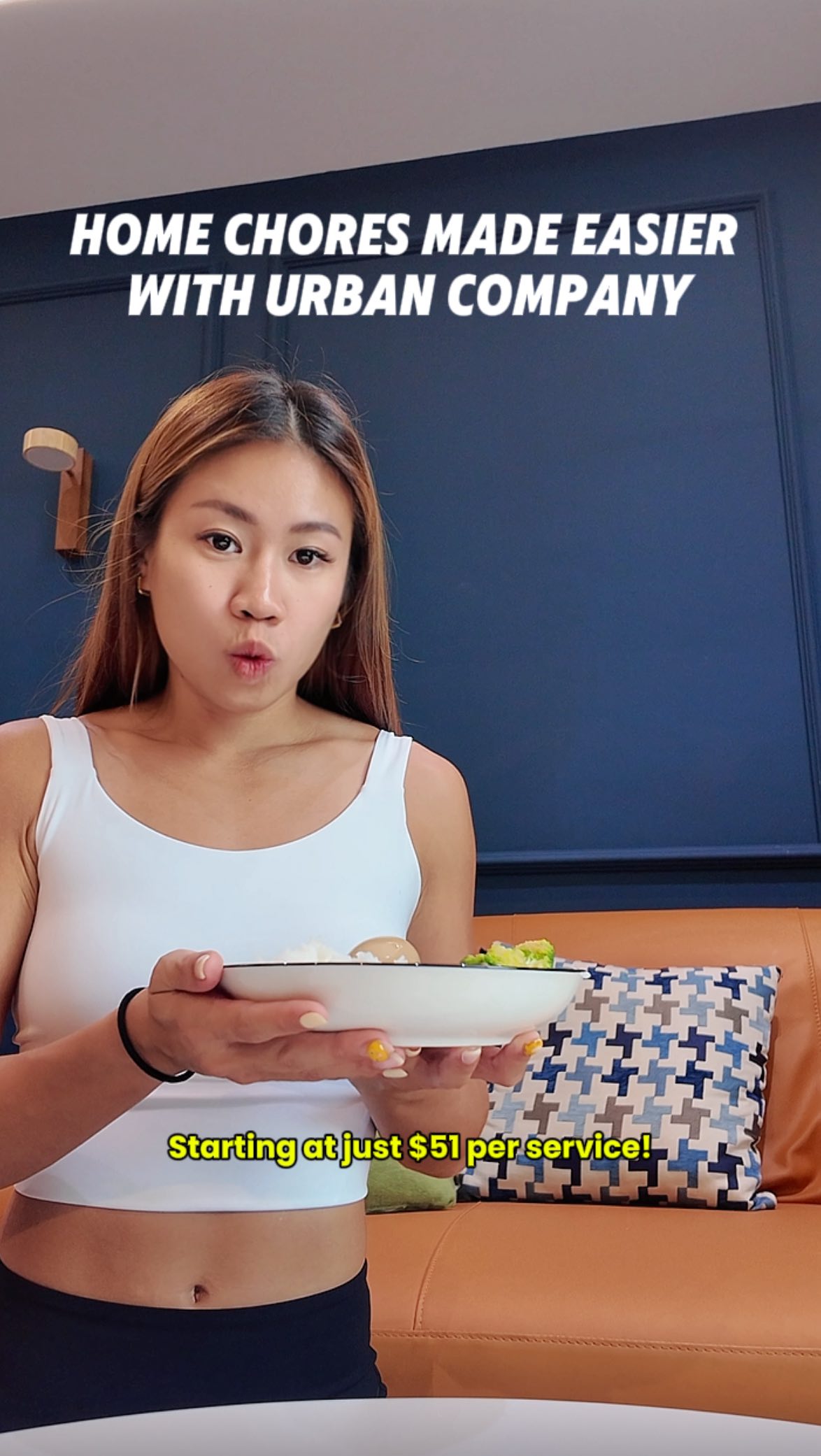 Instagram post by @kerstinong for Urban Company. Caption reads: To be honest… meal prep is so important for me but....