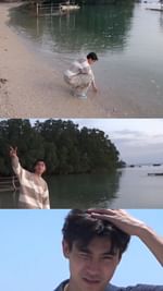 Instagram post by @brentymanalo for Regatta. Caption reads: beachtime, blue hour 🎑

in @regattalifestyle....