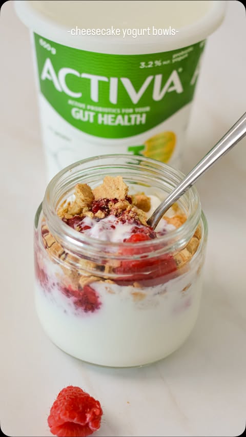 Instagram post by @nourishedbynic for Activia. Caption reads: [...] I make my favourite breakfast bowl with....