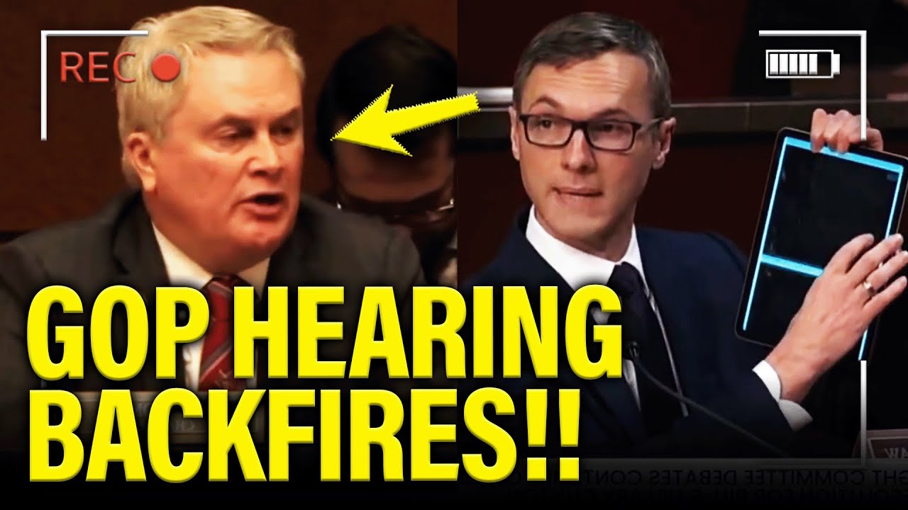 YouTube post by @MeidasTouch for Magic Spoon. Caption reads: GOP EPSTEIN Hearing BLOWS UP as Dems TURN THE....