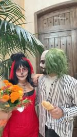 Instagram post by @silvanamarcianaa for Beetlejuice. Caption reads: [...] It’s showtime baby! Come watch #Beetlejuice....