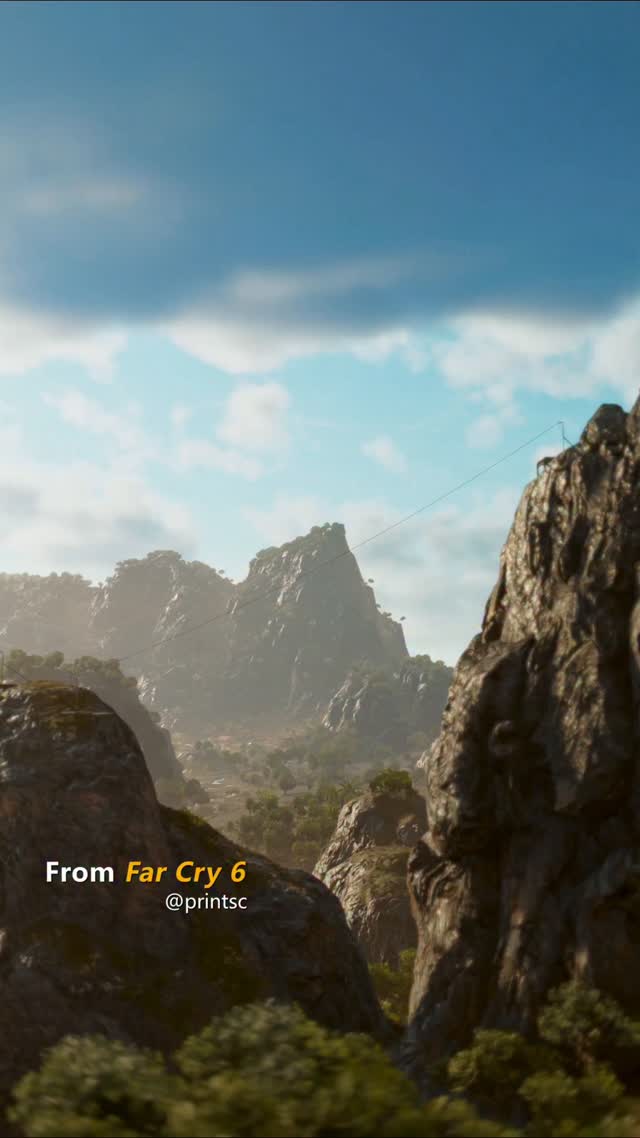 Instagram post by @printsc for Ubisoft. Caption reads: Far Cry 6 

Free Camera Mod:....