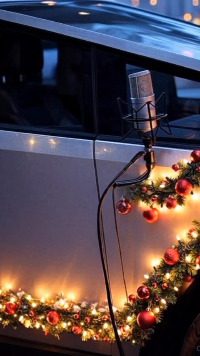 Instagram post by @carconcertguy for Tesla. Caption reads: 🎅🚗 Ho ho ho! Still collecting those Christmas....