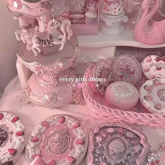 Instagram post by @dnsmeow for Flower Knows. Caption reads: [...] girls dream💗🩰🎀 ⋆｡˚ ⋆ │....
