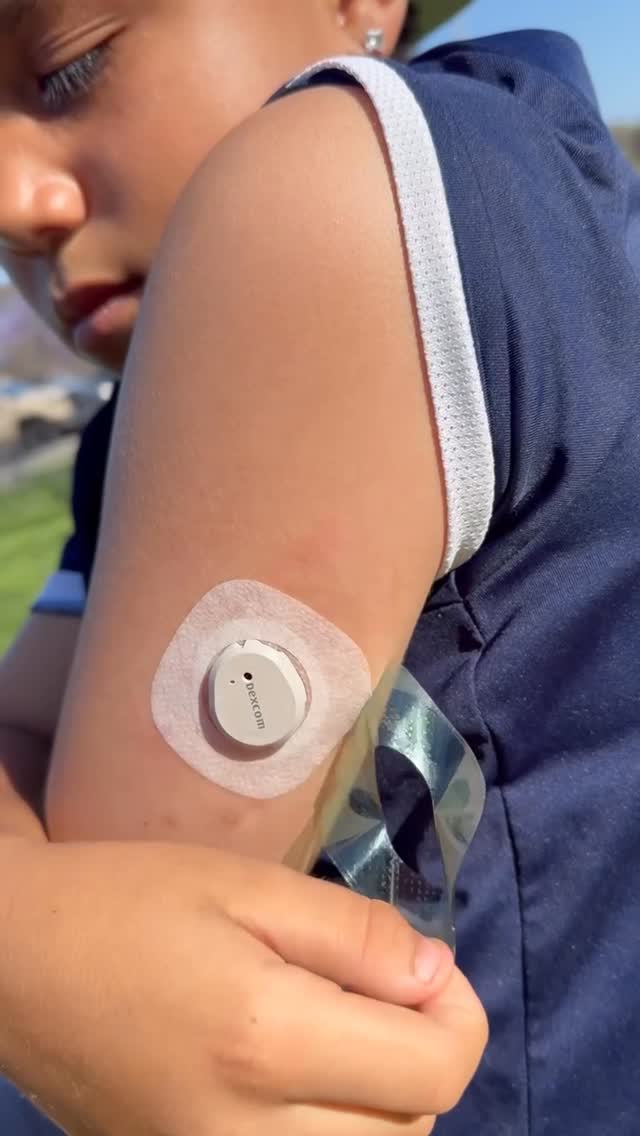 Instagram post by @diabeticsuperkid for Dexcom. Caption reads: Just swapped out my Dexcom G7 before hitting the....