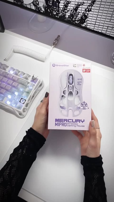 Instagram post by @jinxxd__ for GravaStar. Caption reads: gravastar mercury M1 Pro, the perfect mouse for....