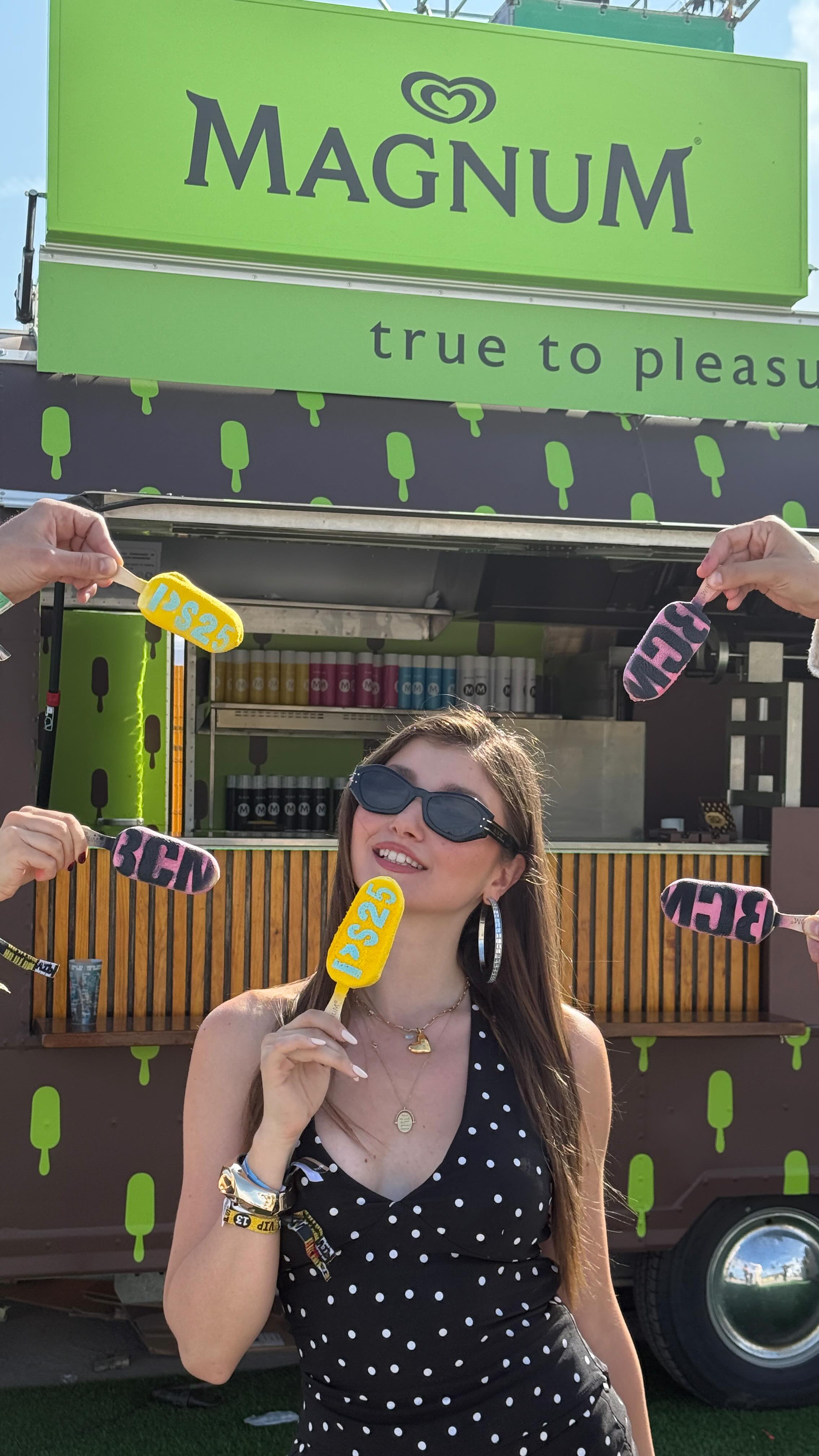 Instagram post by @ilaydaakdogan for Magnum Ice Cream. Caption reads: You know that I can’t function at the festival....