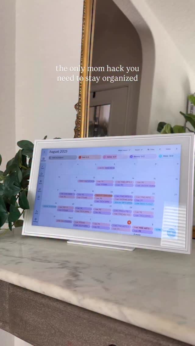 Instagram post by @heyitsrubee for Skylight Frame. Caption reads: Family life can get so hectic 😅 but the Skylight....