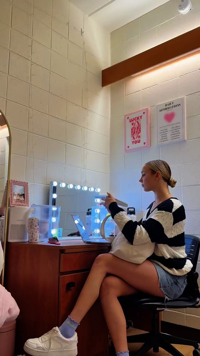 Instagram post by @charlotteglassvolleyball for Bombas. Caption reads: From early morning workouts to late-night study....