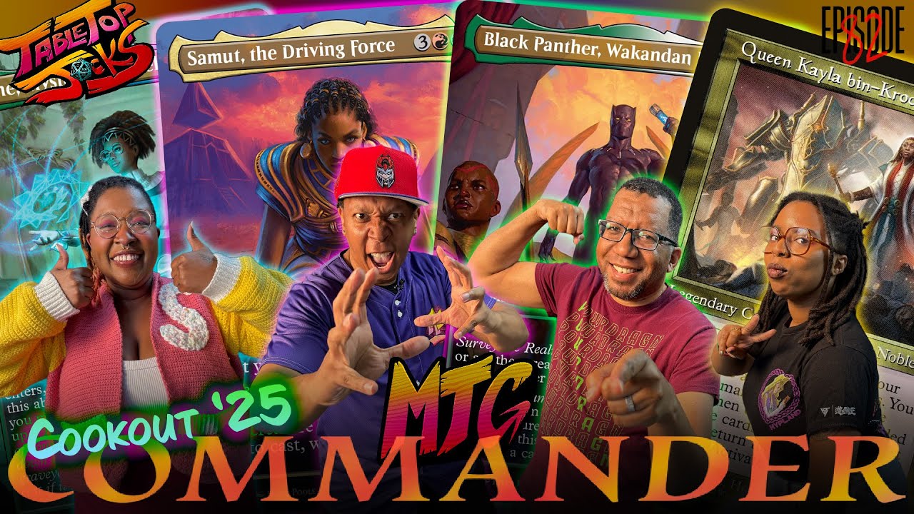 YouTube post by @TabletopJocks for Jankmats. Caption reads: MTG Commander | Zimone vs Queen Kayla vs Samut vs....