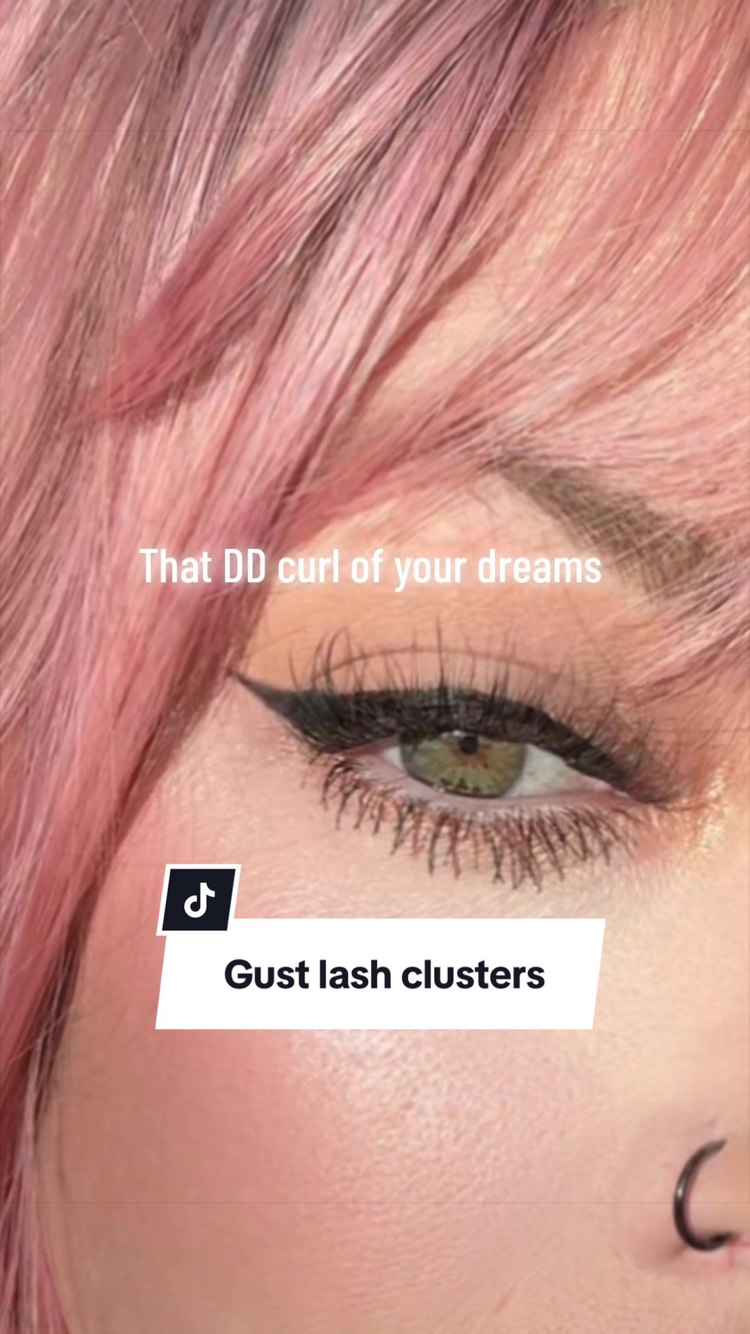 TikTok post by @brittanyttstexas for MaxComfi Lashes. Caption reads: [...] These are now my go to! Gust by @MaxComfi....
