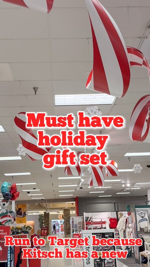 Instagram post by @targettakesmypaycheck for Kitsch. Caption reads: (#kitschpartner) Keep reading for a giveaway!💖Run....