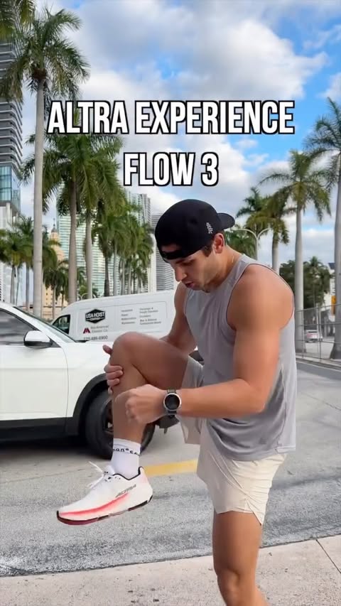 Instagram post by @junkman_4 for Altra Running. Caption reads: The all new @altrarunning Experience Flow 3....