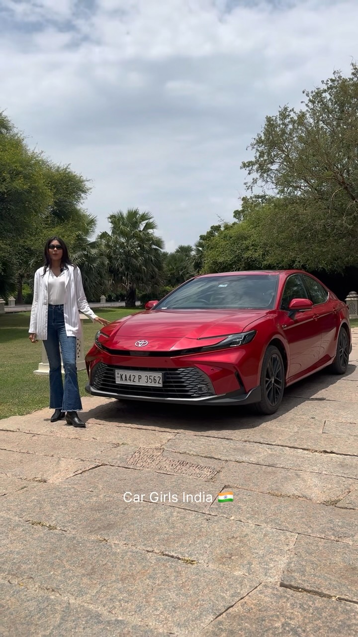 Instagram post by an influencer for Toyota India. Caption reads: The all-new Toyota Camry Hybrid is a one of a kind....