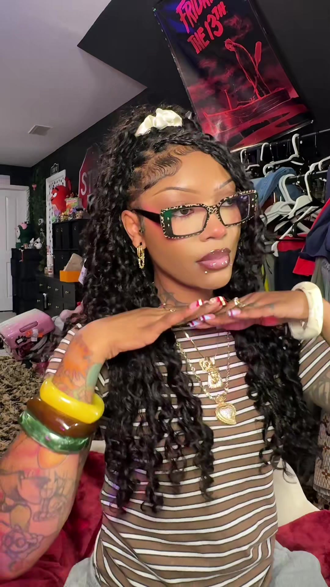 TikTok post by @kaiyabrianne for Curlyme. Caption reads: Part 2 @CurlyMe Hair #tutorials #miracleknots....