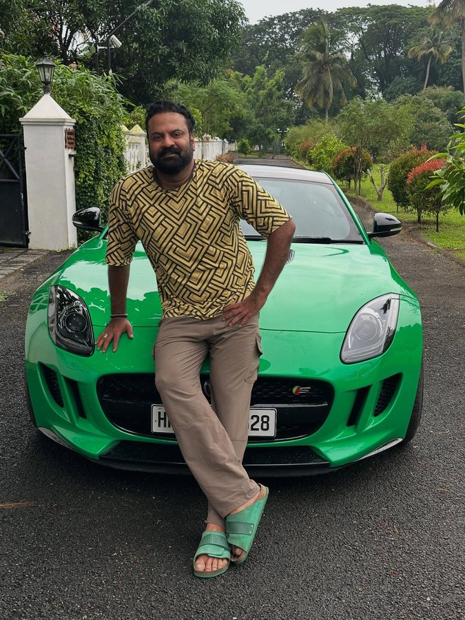 Instagram post by @_tiny_tom_ for Jaguar. Caption reads: My first date with @jaguar f type 🧿.