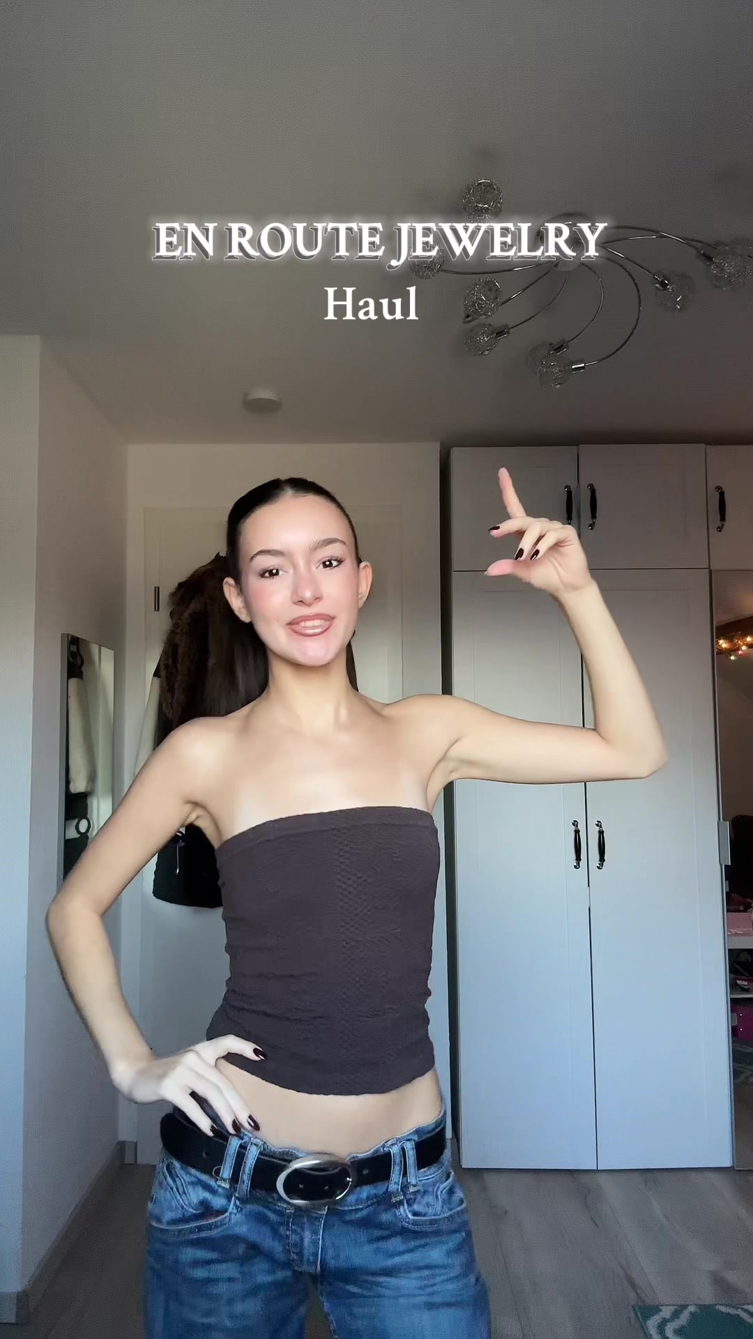 TikTok post by @trashandspam for En Route Jewelry. Caption reads: Anzeige* || @en route jewelry Haul!!....