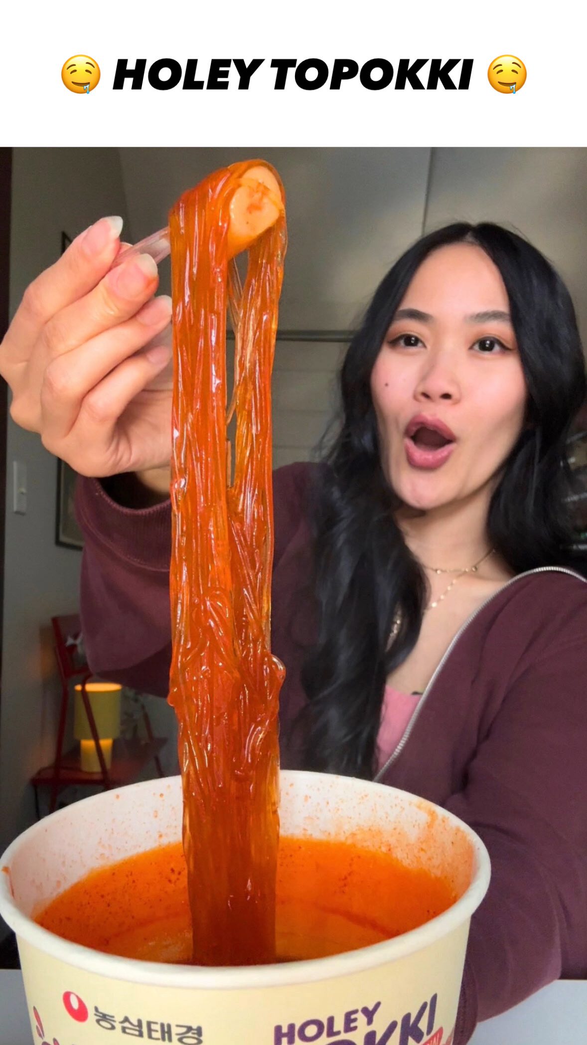 Instagram post by @linder_surprise for Nongshim USA. Caption reads: 🤩 Nong Shim Taekyung just dropped a new game....