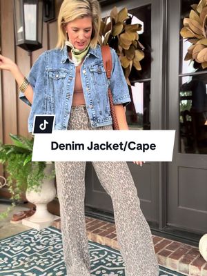 TikTok post by @lauraleigh25 for Tankaneo. Caption reads: [...] #denim #denimjacket #fallfashioninspo....