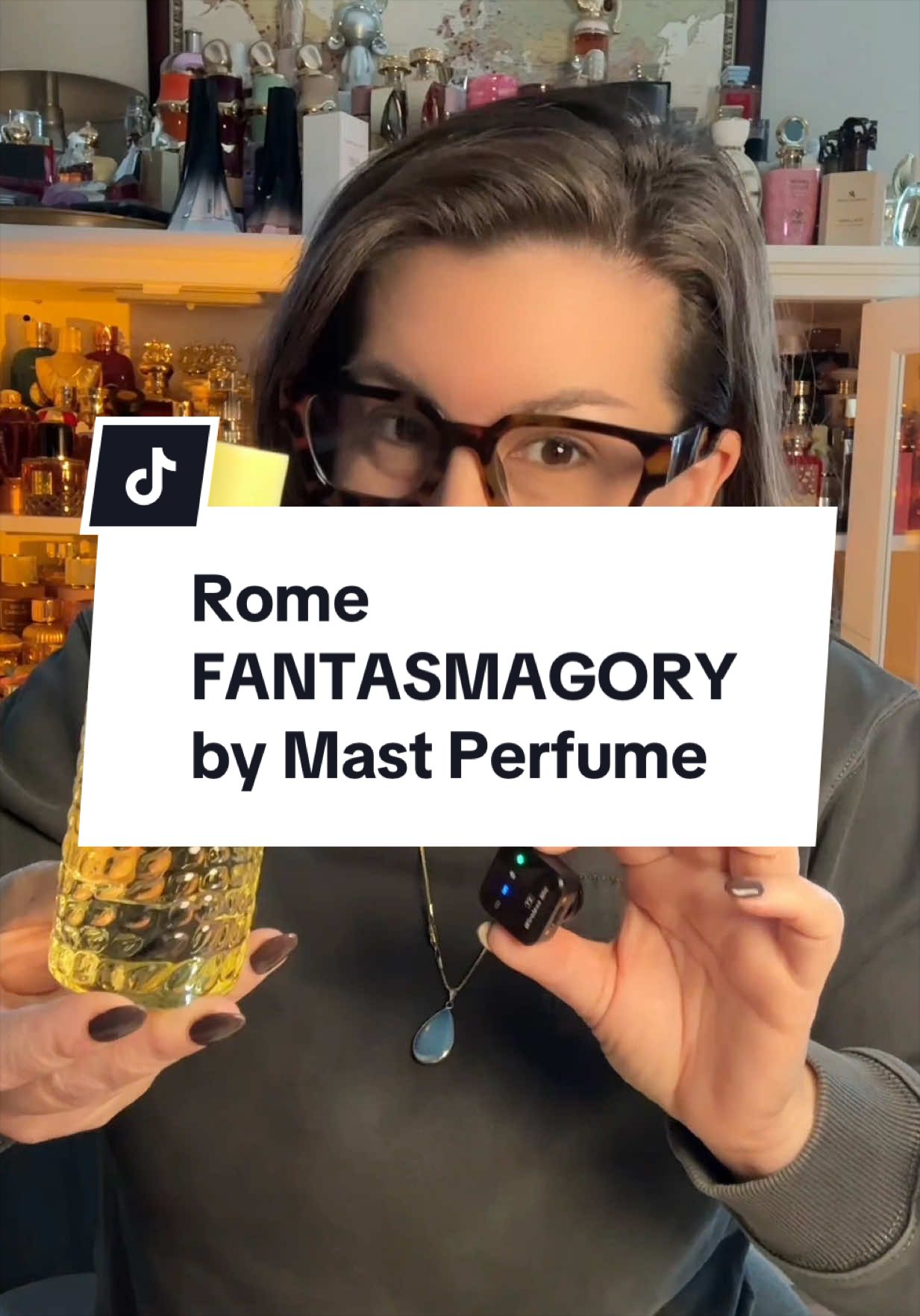 TikTok post by @thegourmandgirl for Bharara Beauty. Caption reads: [...] gifted by @Oasis Perfumes USA LLC. @Bharara....